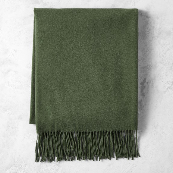 European Solid Cashmere Throw
