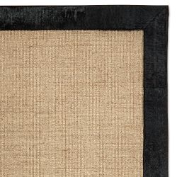 Sisal With Hide Border Rug