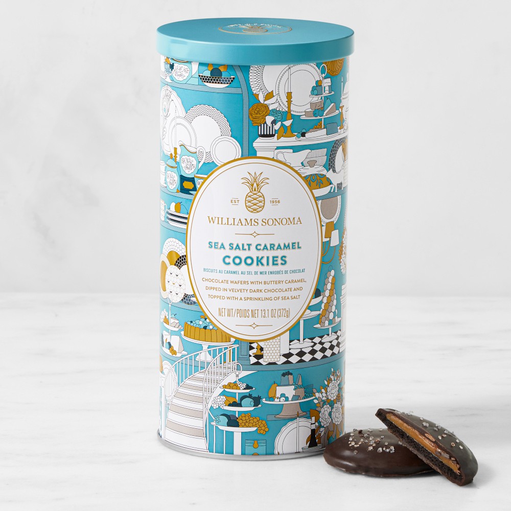 Williams Sonoma Signature Tin, Sea Salt Caramel Cookies