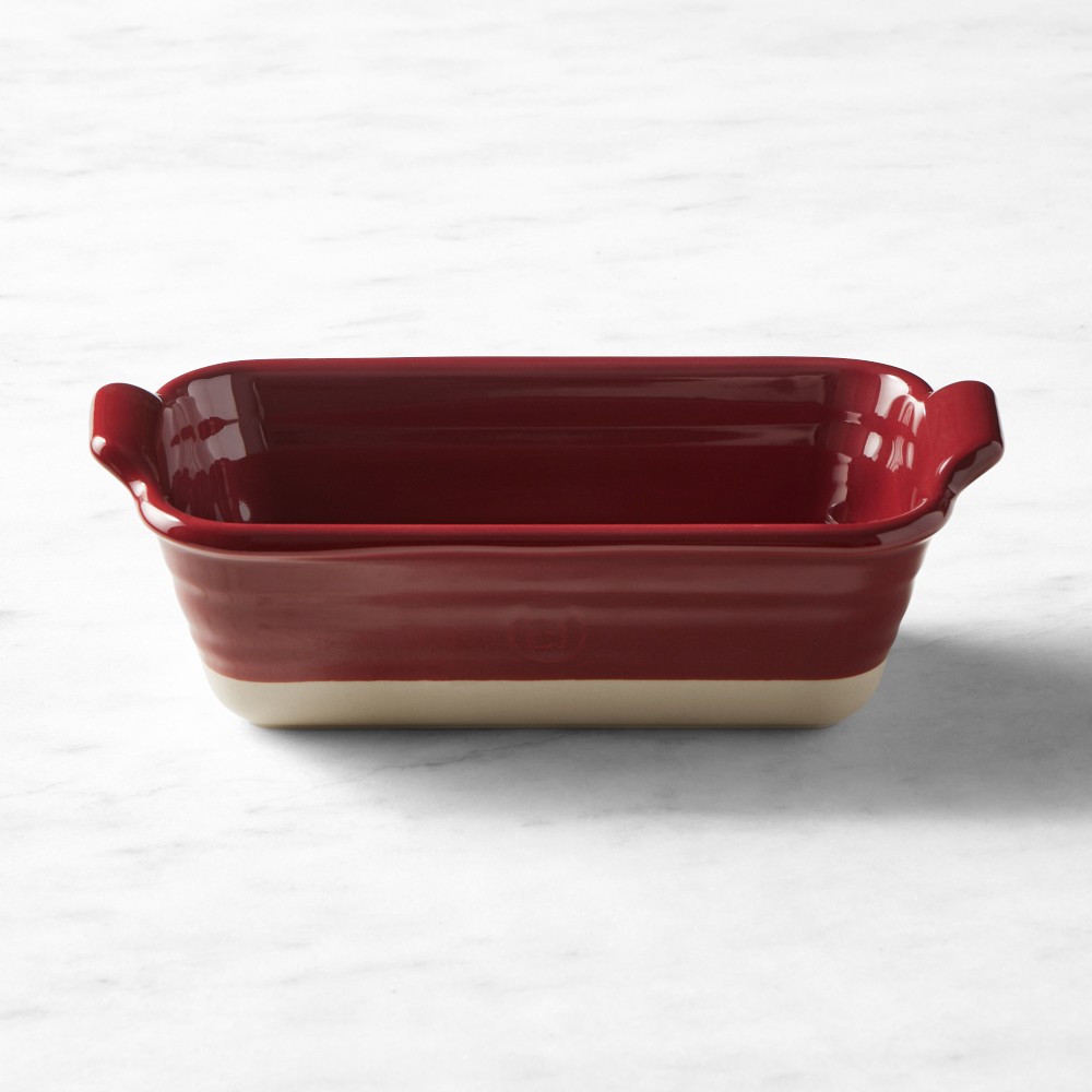 Emile Henry French Ceramic Potter Loaf Pan - Cranberry