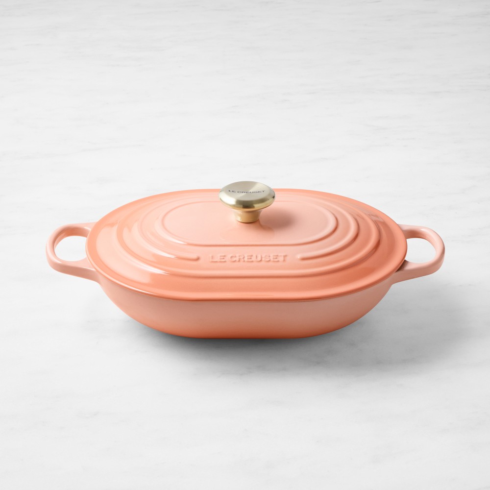 Le Creuset Signature Enameled Cast Iron Covered Oval Casserole, 3 3/4-Qt.