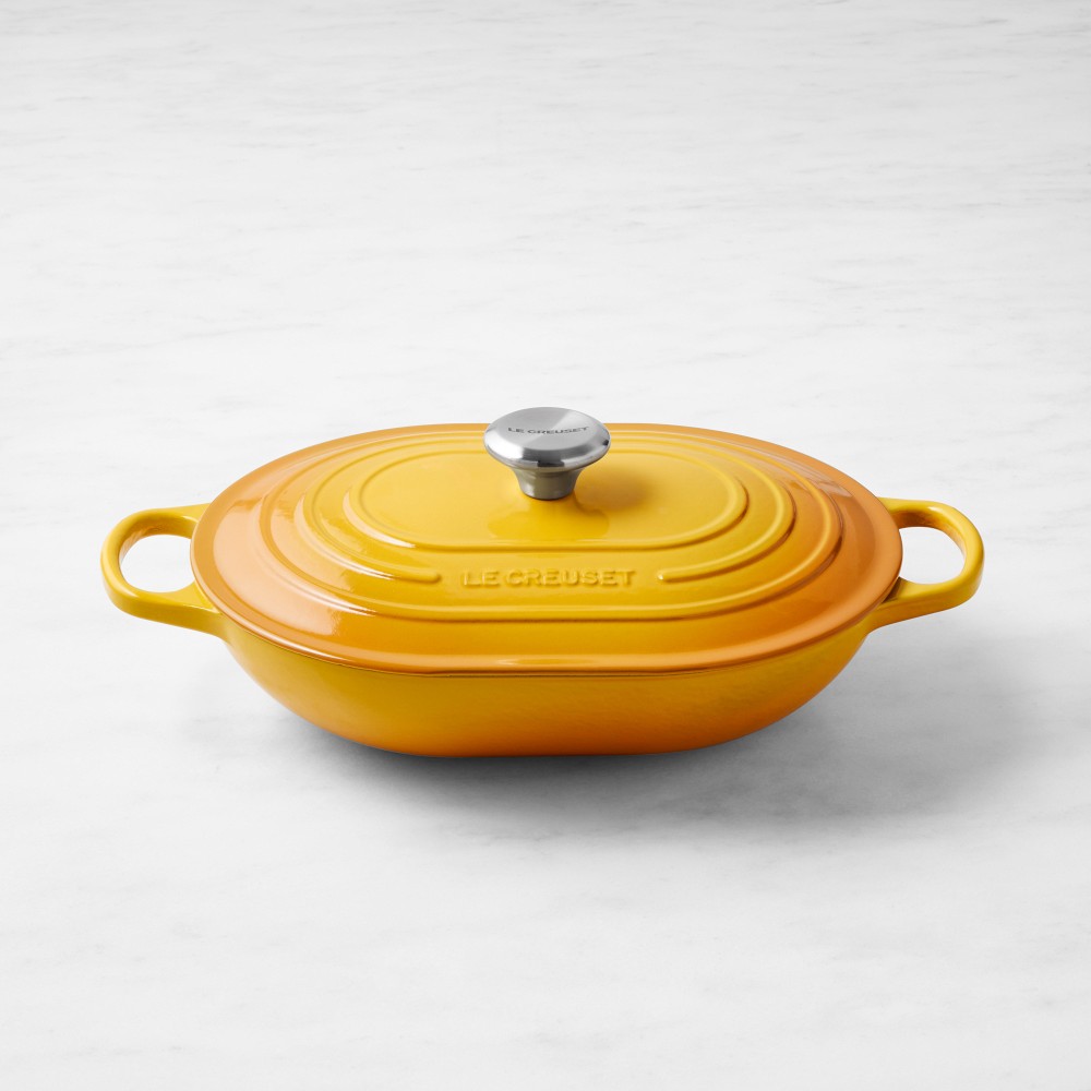Le Creuset Signature Enameled Cast Iron Covered Oval Casserole, 3 3/4-Qt.
