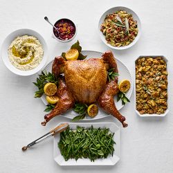Williams Sonoma Test Kitchen Spatchcock Turkey Dinner, Serves 4-6, Immediate Delivery