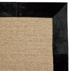 Sisal With Hide Border Rug