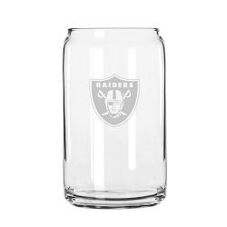 NFL Beer Can Glasses, Set of 4, Las Vegas Raiders