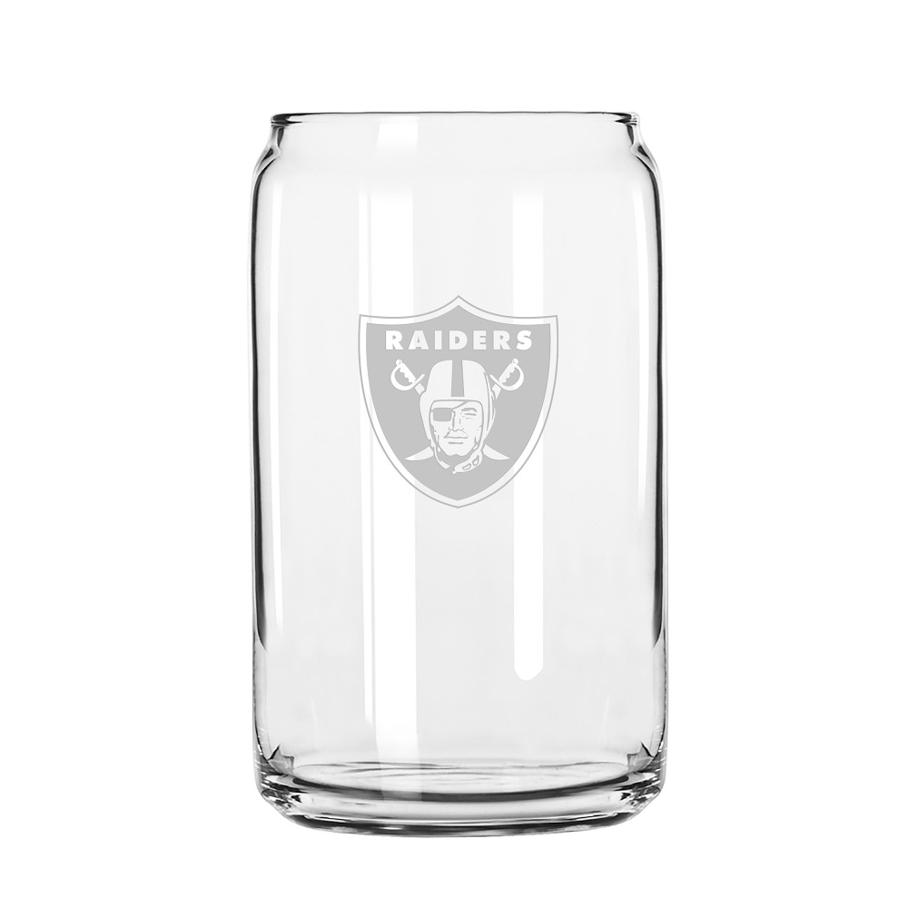 NFL Beer Can Glasses, Set of 4, Las Vegas Raiders