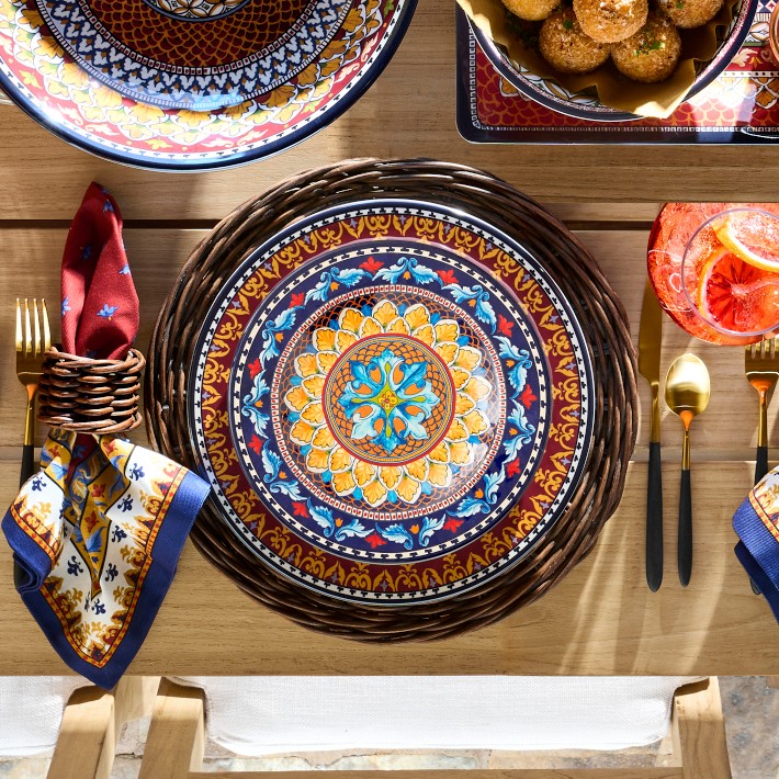 Sicily Outdoor Melamine Mixed Salad Plates | Williams Sonoma
