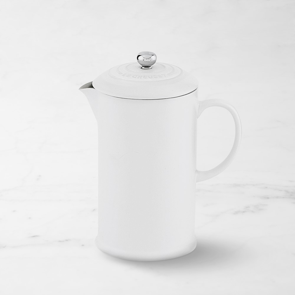 Le Creuset Café Stoneware French Press - Matte White