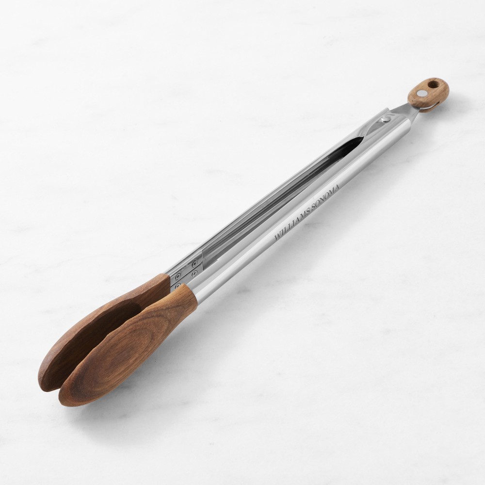 Williams Sonoma Walnut Locking Tongs - 12", Walnut