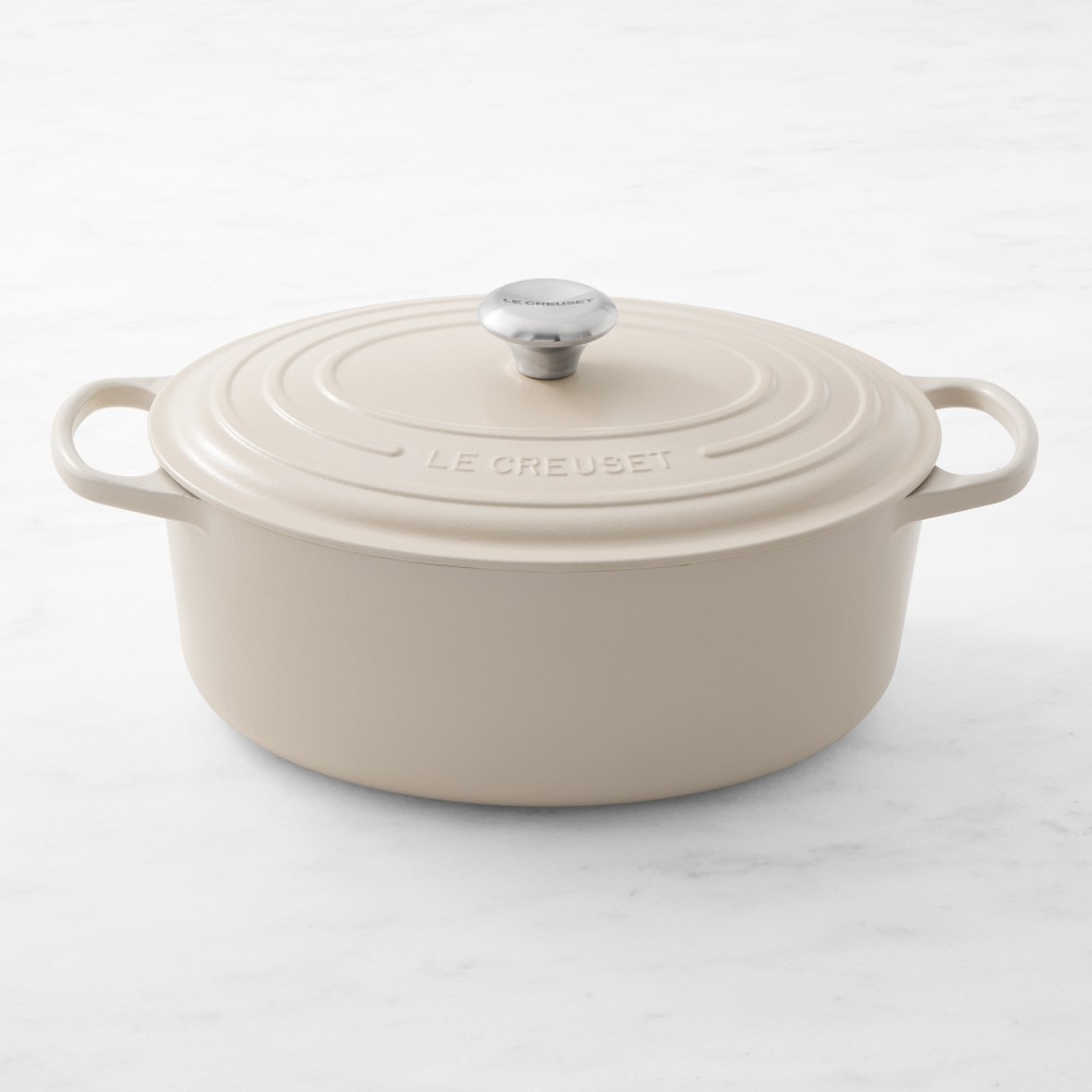 Le Creuset Signature Enameled Cast Iron Oval Dutch Oven in Brioche - 9.5 Qt