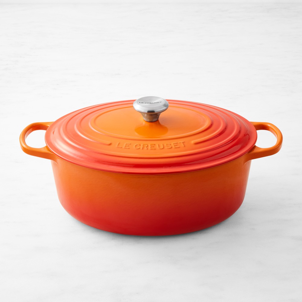 Le Creuset Signature Enameled Cast Iron Oval Dutch Oven, 8-Qt. - 8-Qt., Flame