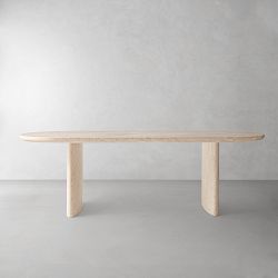 Radius Travertine Dining Table (96&quot;)