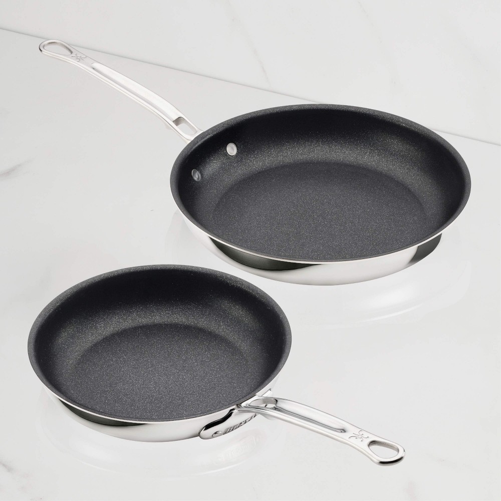 Hestan ProBond Luxe Professional Clad Stainless-Steel TITUM Nonstick Skillet, Set of 2