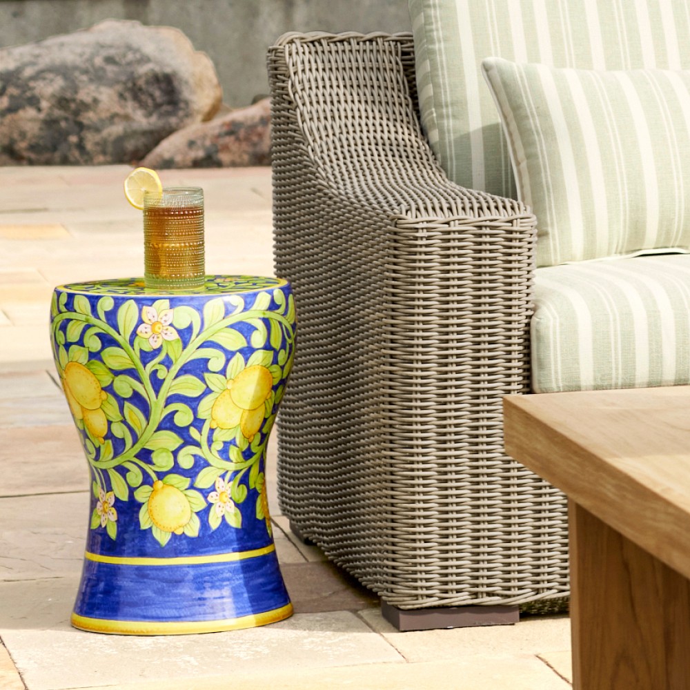 Ceramic Lemon Accent Table (13&quot;)