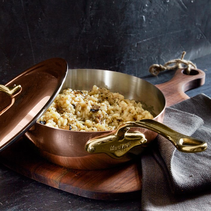 Mauviel Copper 150b Curved Splayed Sauté Pan | Williams Sonoma
