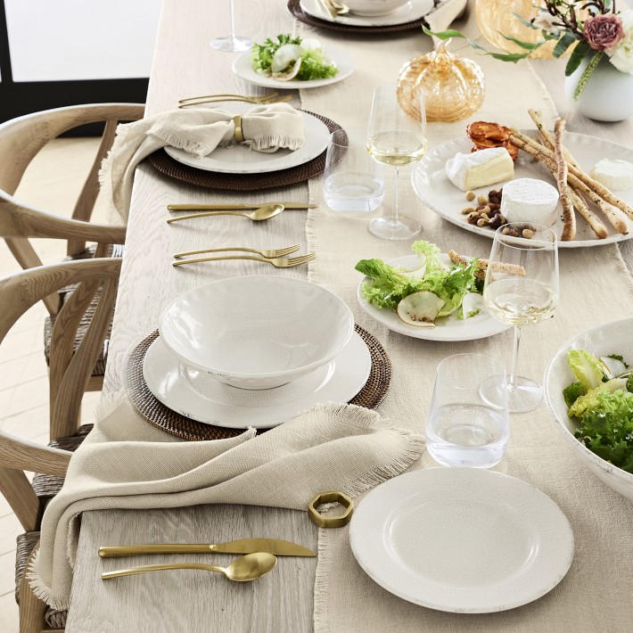 WILLIAMS-SONOMA ランチョンマット ホワイト Nito Round Placemat | Williams Sonoma