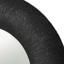 Point Reyes Round Mirror, Black