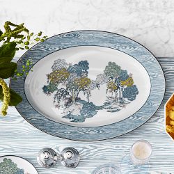Scalamandr&#233; x Williams Sonoma Sea of Trees Oval Platter