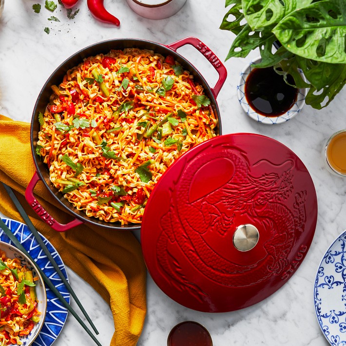 Staub Enameled Cast Iron Essential French Oven with Dragon Lid, 3