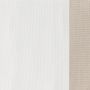 White with Flax Piping