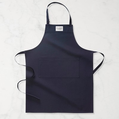 Williams Sonoma Classic Solid Logo Apron, Navy Blue