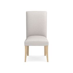 OPEN BOX: Belvedere Dining Side Chair, Perennials Performance Basketweave, Ivory, Natural Leg