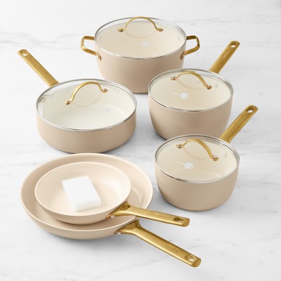 GreenPan&#8482; Reserve Ceramic Nonstick 10-Piece Cookware Set, Taupe