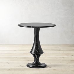 Queen's Gambit Marble Black Accent Table