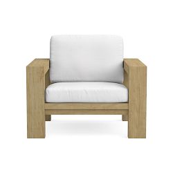 OPEN BOX: Larnaca Outdoor Club Chair Cushion, Sunbrella Performance Canvas, White