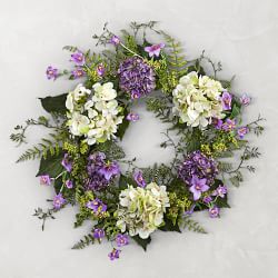 Hydrangea Berry Faux Wreath, 24"