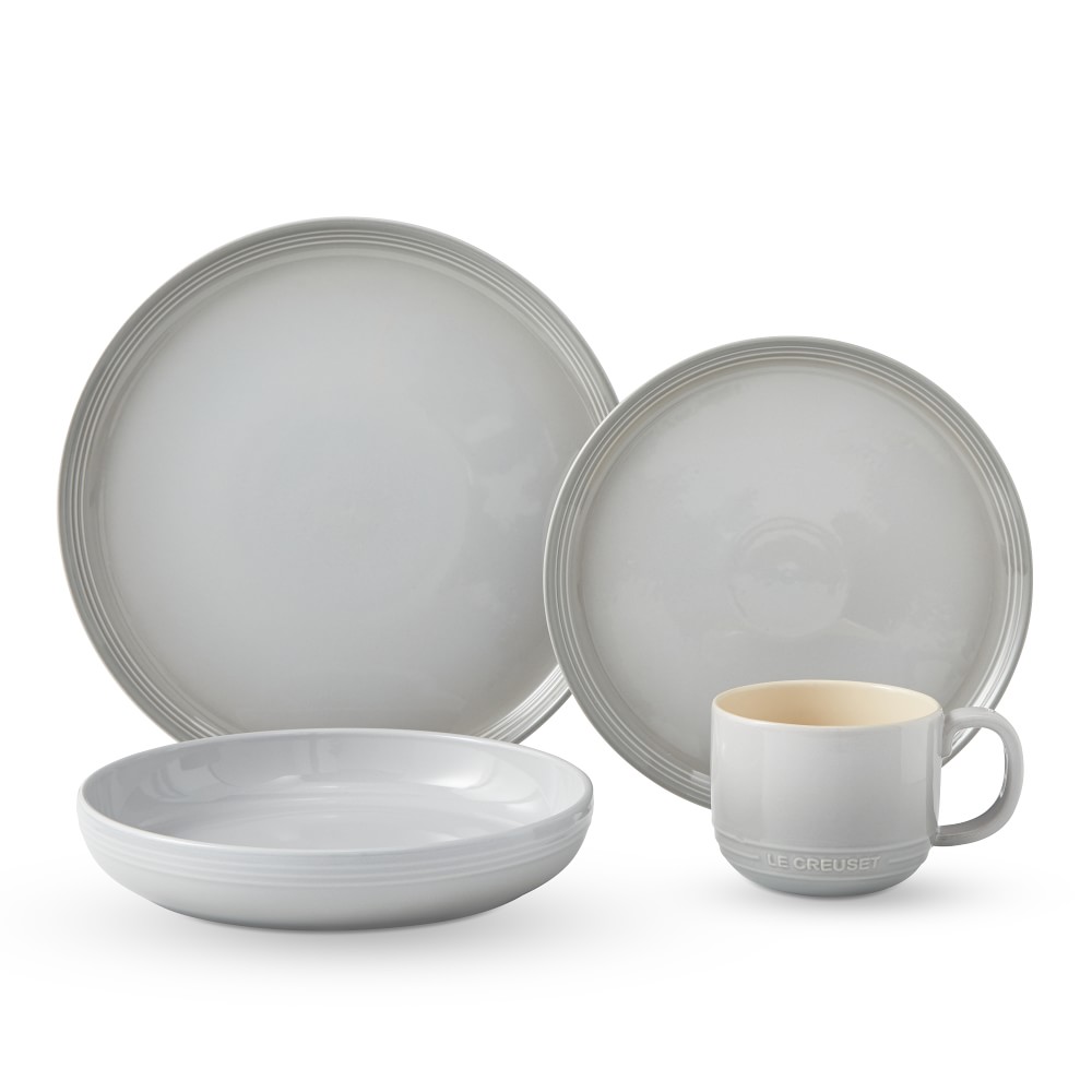 Le Creuset San Francisco Coupe 16-Piece Dinnerware Set - French Grey