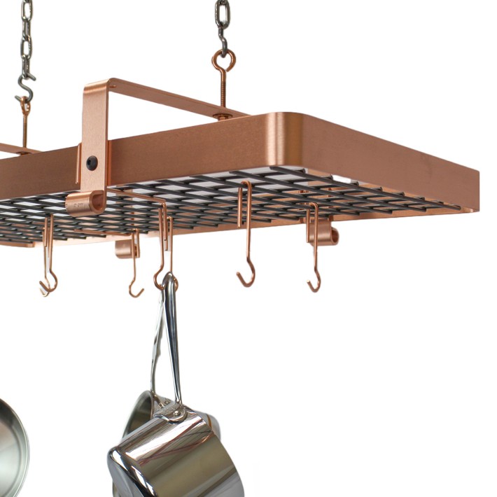 Enclume Premier 24-Inch Wall-Mounted Utensil Bar - Hammered Steel Pot Rack With 6 Hooks & Toggle Anchors - View #6