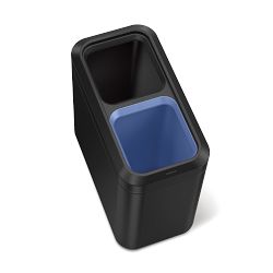 simplehuman&#8482; 20-L. Dual Compartment Slim Open Recycler Can