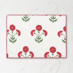 Matouk Schumacher Gisele Placemats, Set of 4, Scarlet