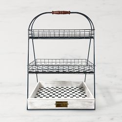 MacKenzie Childs Farmhouse Tiered Stand