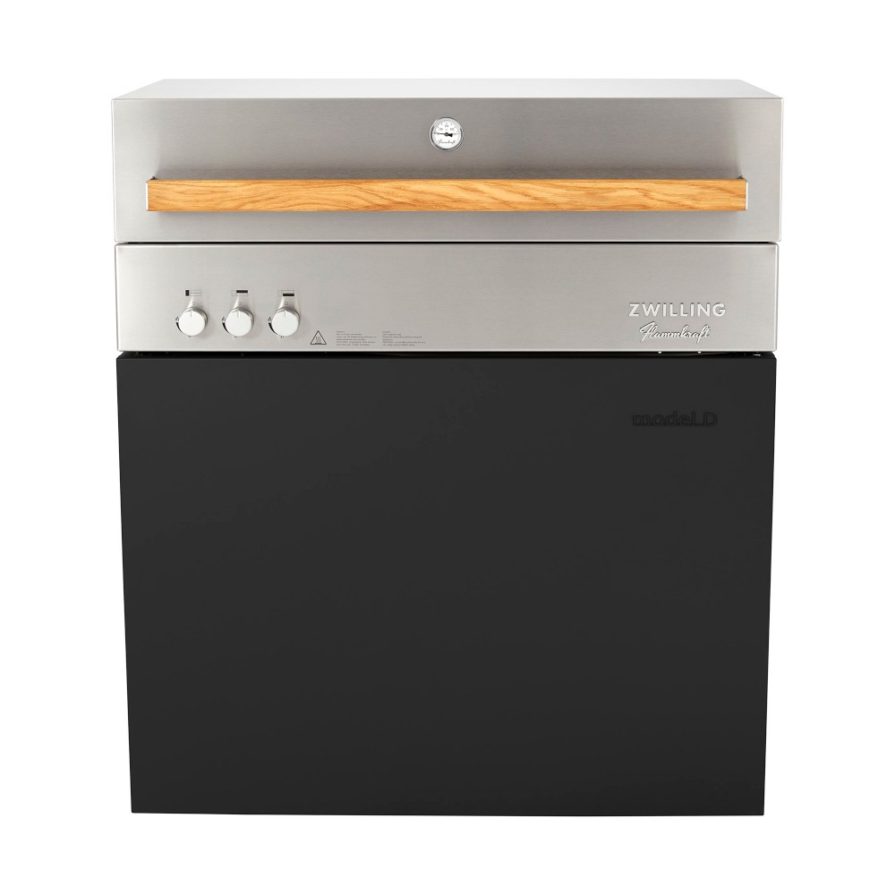 Zwilling Flammkraft Model D Module Freestanding Gas Grill, Black Matte