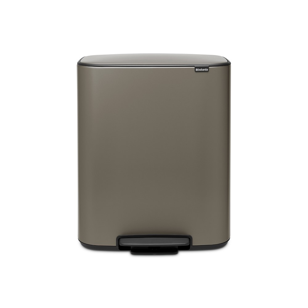 Brabantia Bo Step On Dual Compartment Recycling Trash Can, 2 x 8 Gallon