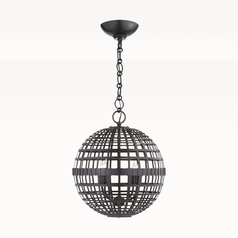 Mill Globe Lantern, Aged Iron, Small