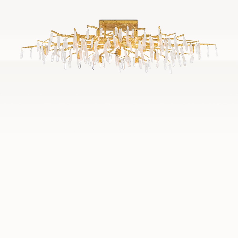 Forest Semi-Flush Mount, Light Gold