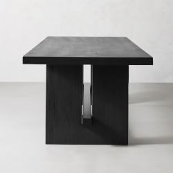 Montauk Rectangular Dining Table, Midnight Black (82&quot;-118&quot;)