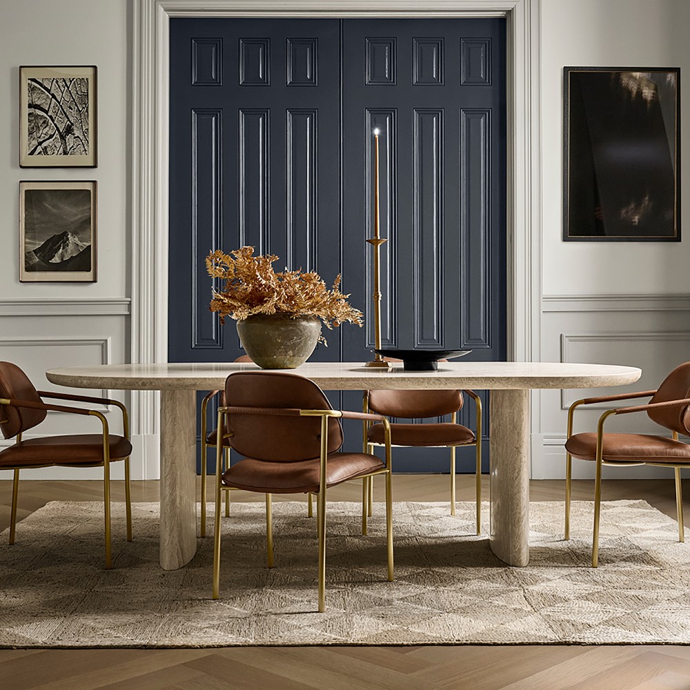 Radius Travertine Dining Table (96&quot;)
