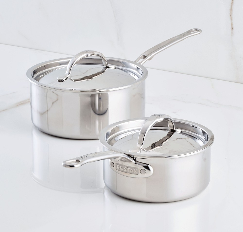 Hestan ProBond Luxe Professional Clad Stainless-Steel 2-Piece Saucepan Set
