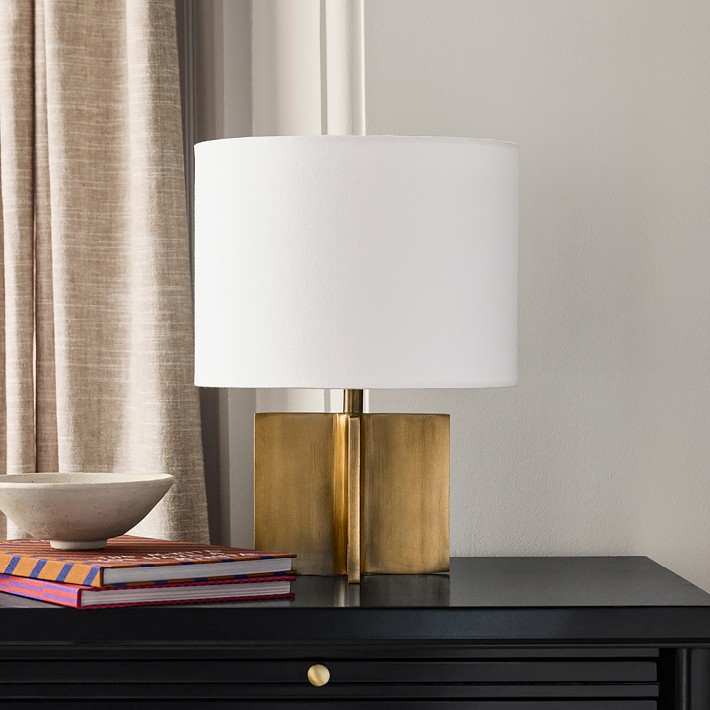 Frederick Metal X Brass Table Lamp | Williams Sonoma