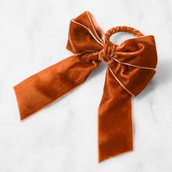 Velvet Bow Napkin Rings, Set of 4