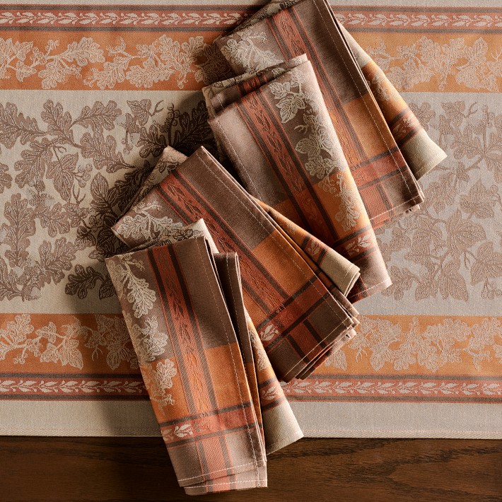 Foliage Jacquard Napkins, Set of 4 | Williams Sonoma