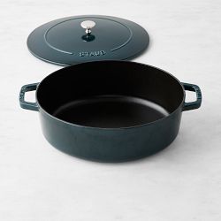 Staub Enameled Cast Iron Wide Oval Dutch Oven, 6 1/4-Qt.