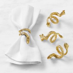 Lunar New Year Napkin Rings, Set of 4, Gold