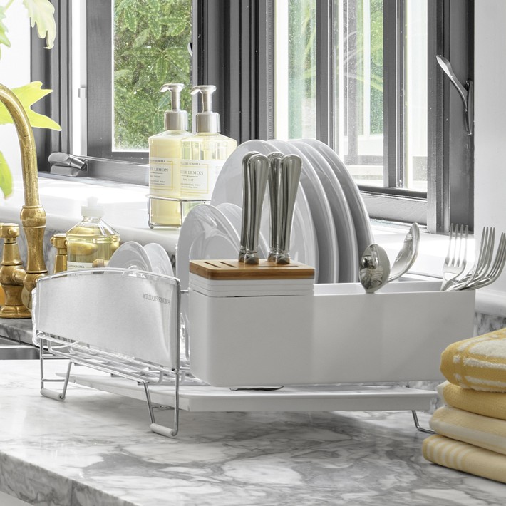 Williams Sonoma Compact Dish Rack White Williams Sonoma