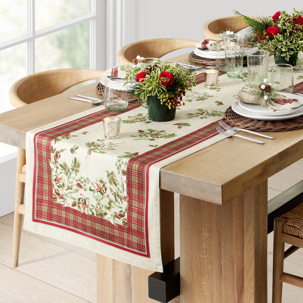 Holiday Forest Table Runner, Plaid