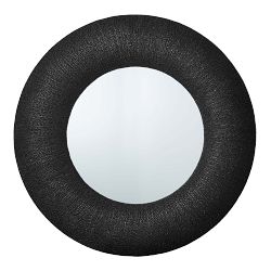 Point Reyes Round Mirror, Black